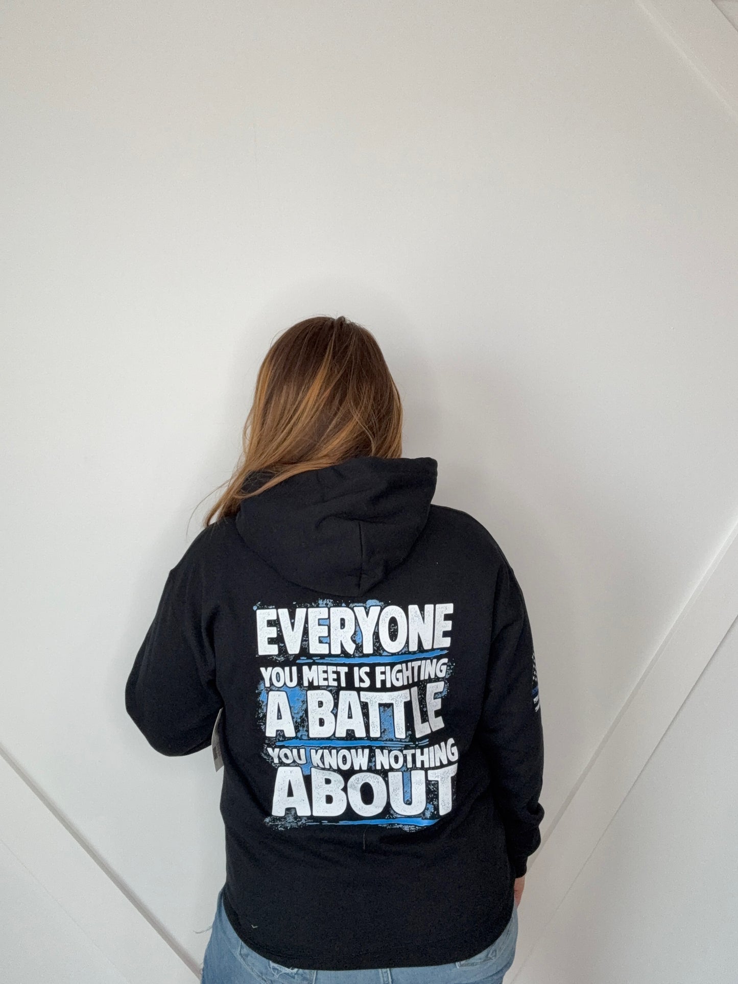 Be Kind Blue Line Hoodie