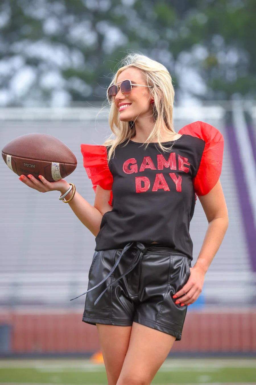 Jess Lea Ruffle Game Day Top