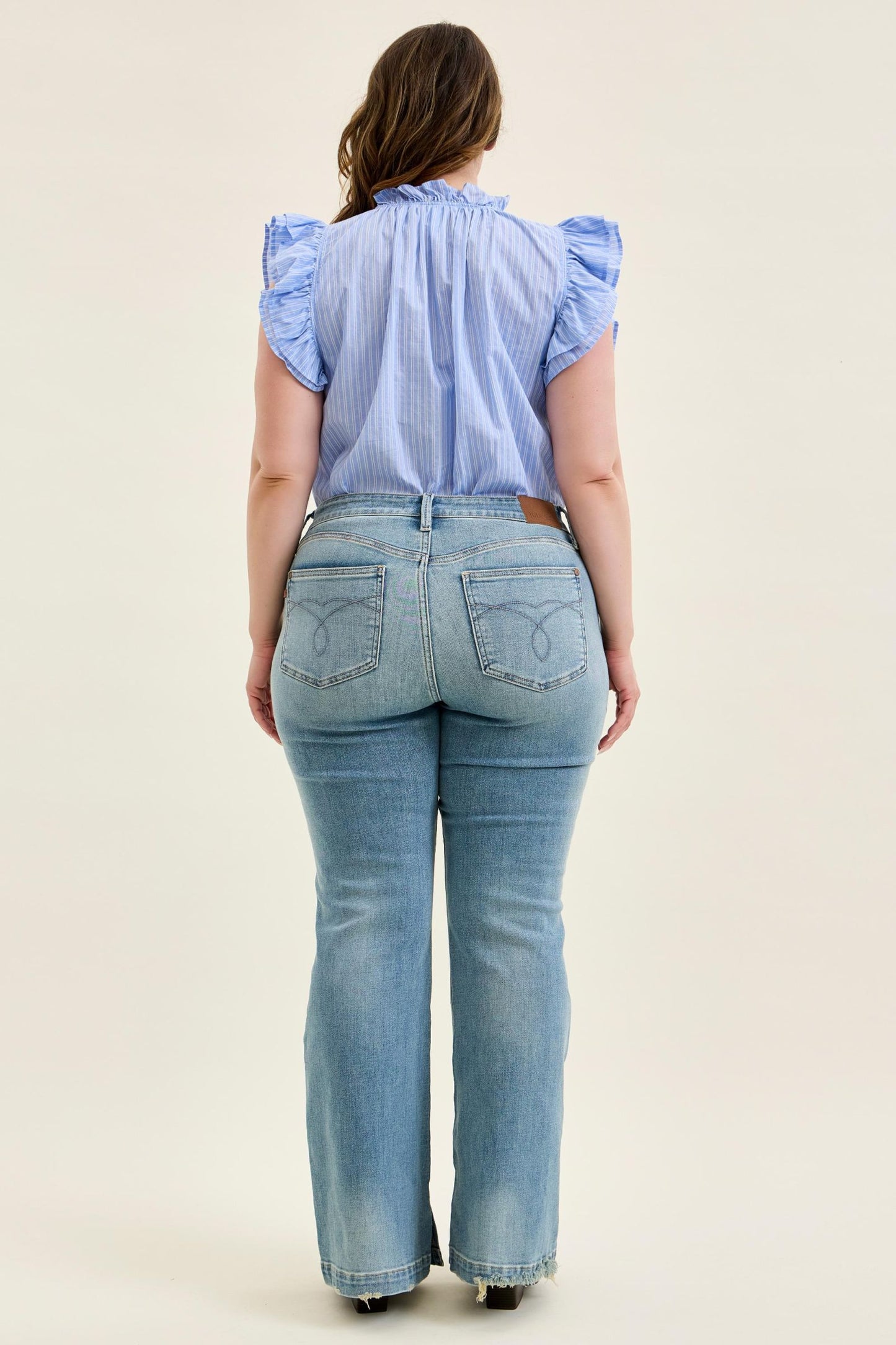 The Frayed Curvy Judy Blue Jean