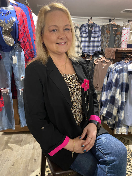 SALE Black And Pink Blazer