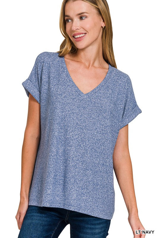 Zenana Plush V Neck