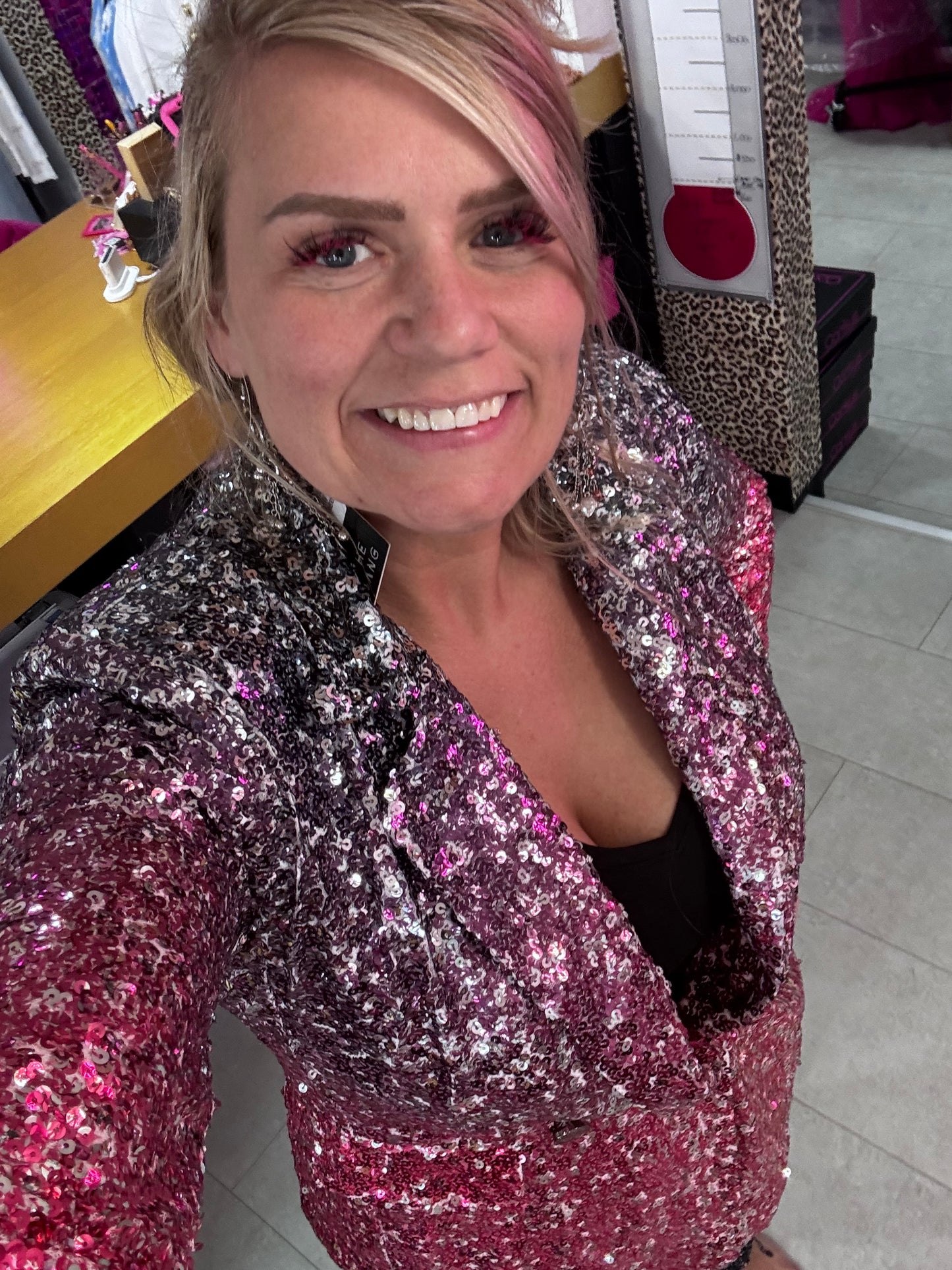 CaraZY Megan Sequin Ombré Suit