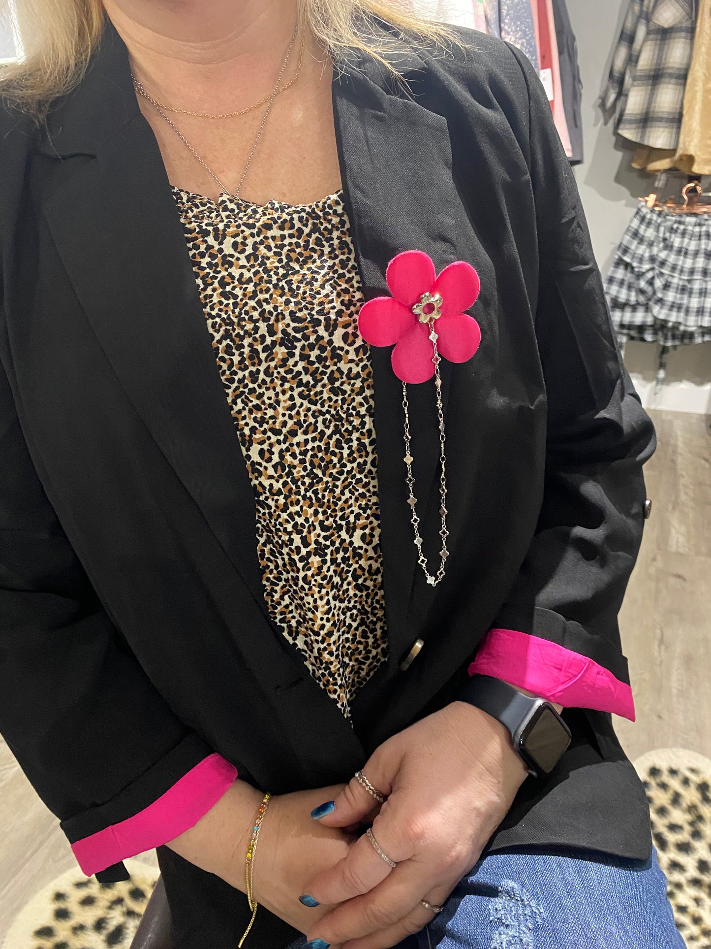 Black And Pink Blazer