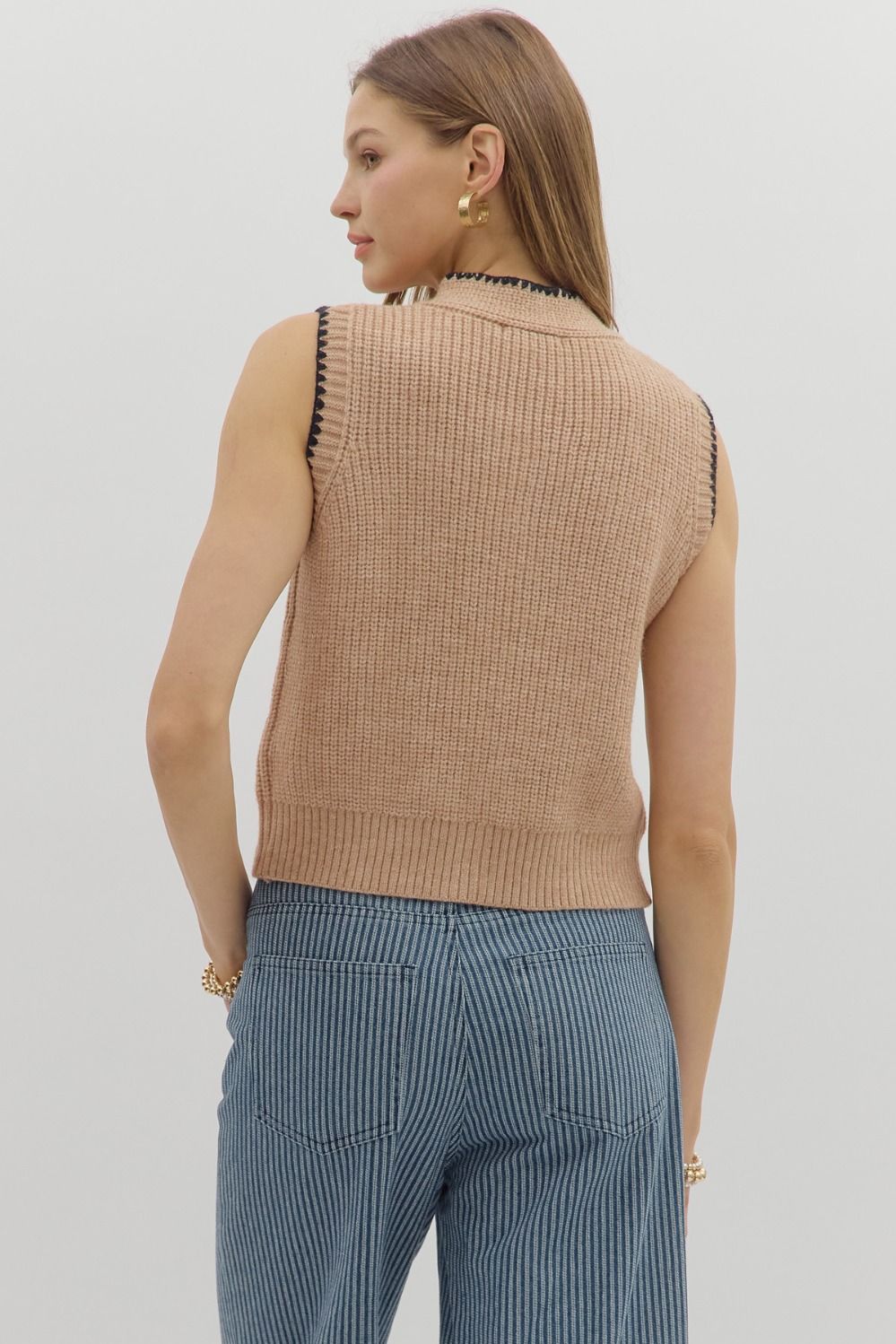 Entro Taupe Knit Fall Tank