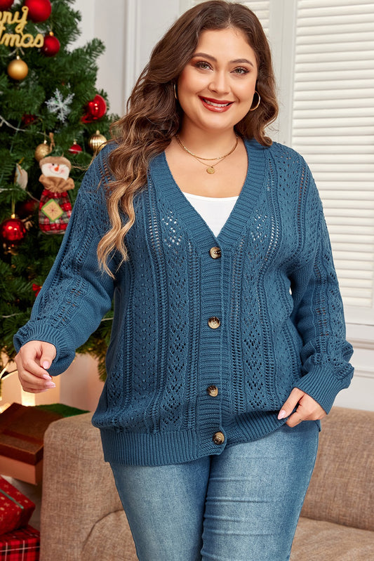 SALE Blue Knit Cardigan