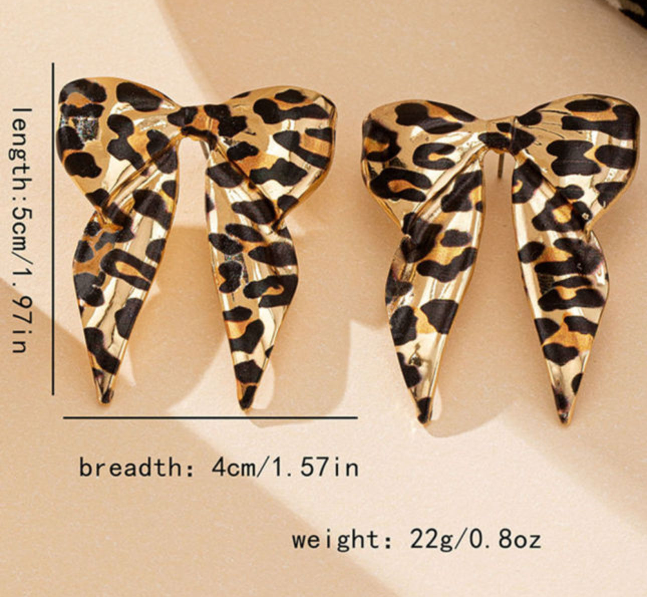Leopard Bow Earrings