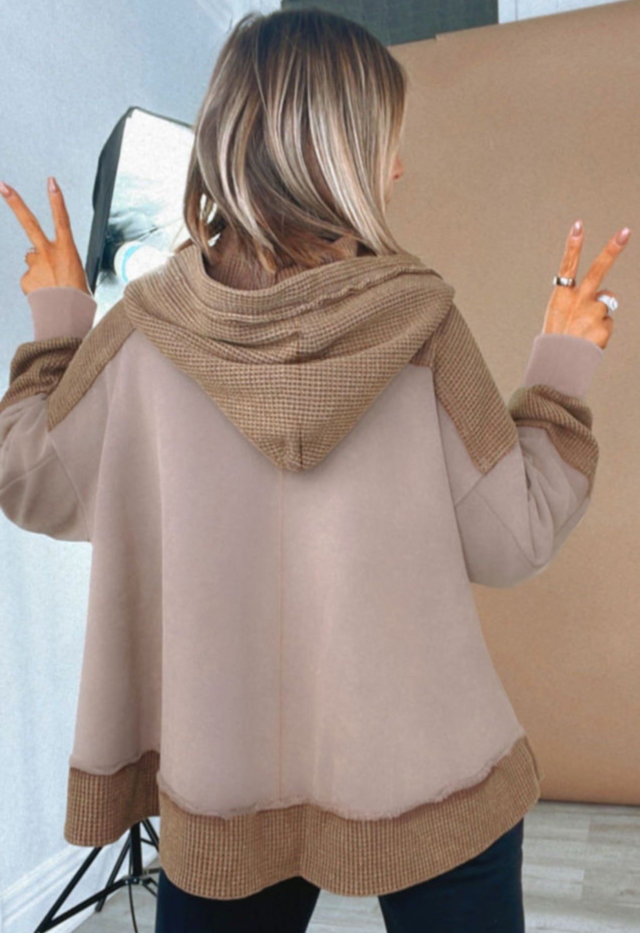 Brown Hooded Top