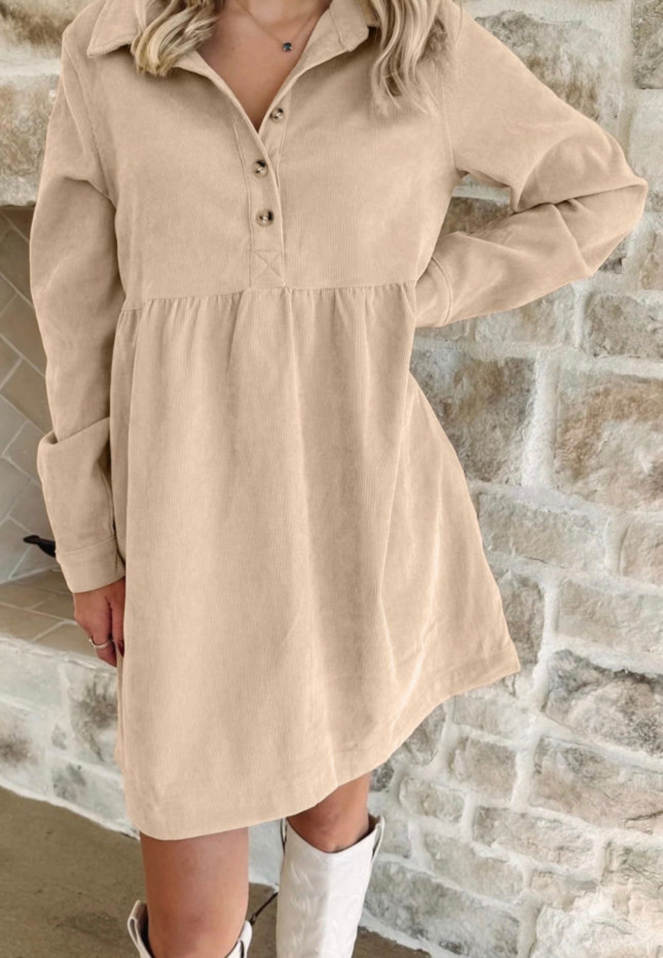 Corduroy Fall Dress w/pockets