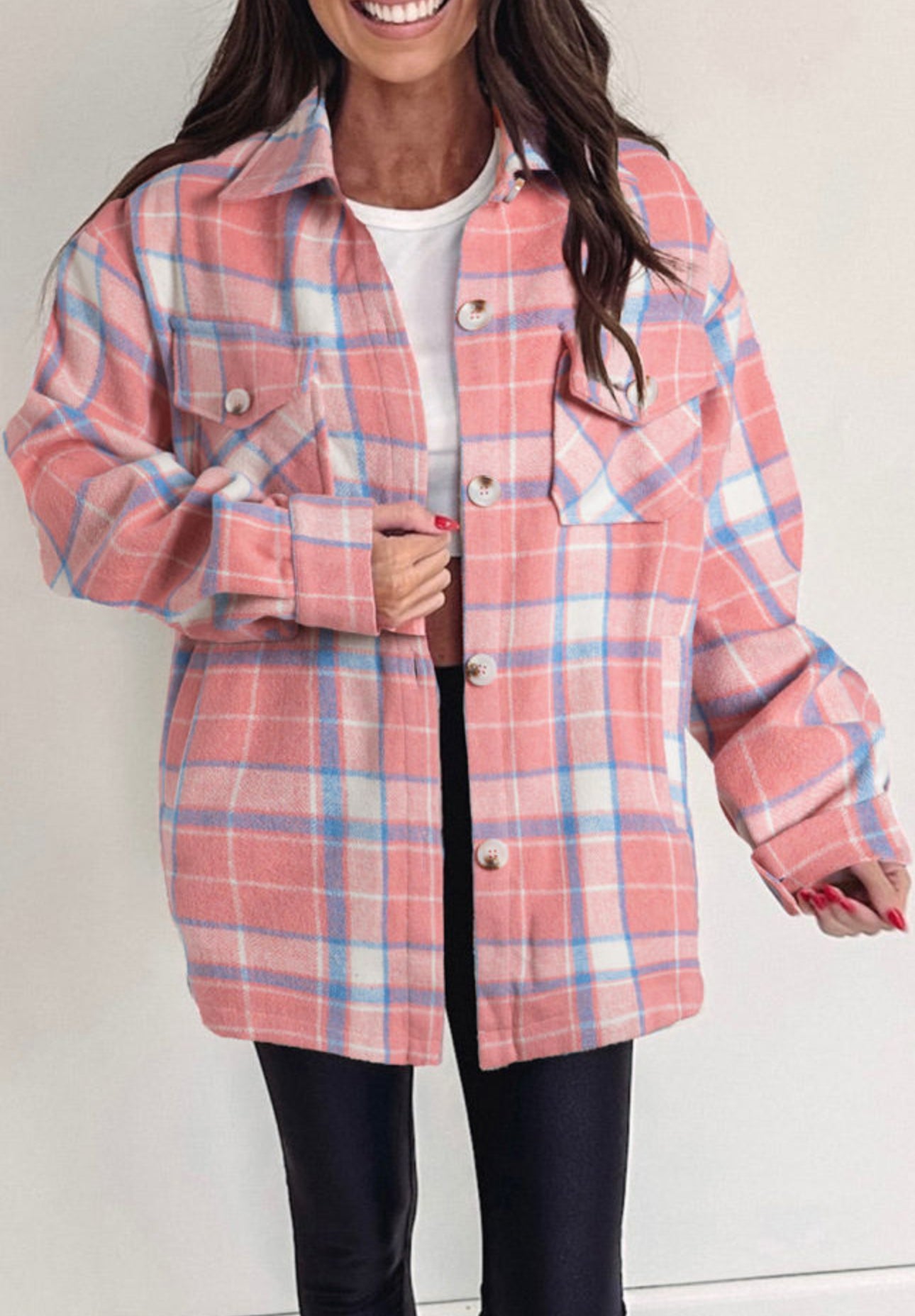 Pink N Plaid Shacket