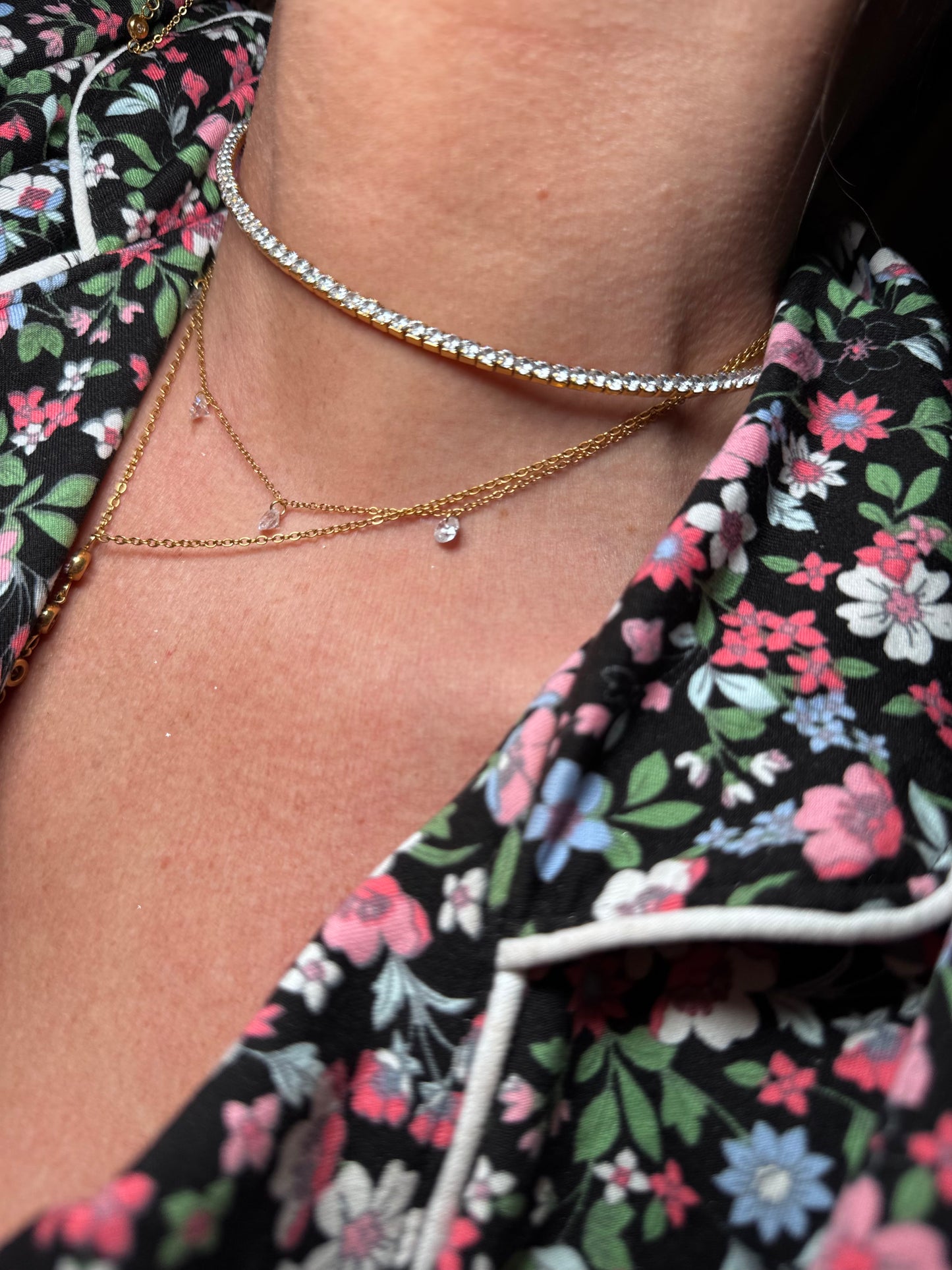 LUX Tennis Tarnish Free Necklace from Chansuttpearls