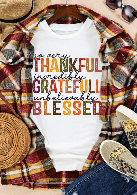 Thankful Grateful Blessed Tee