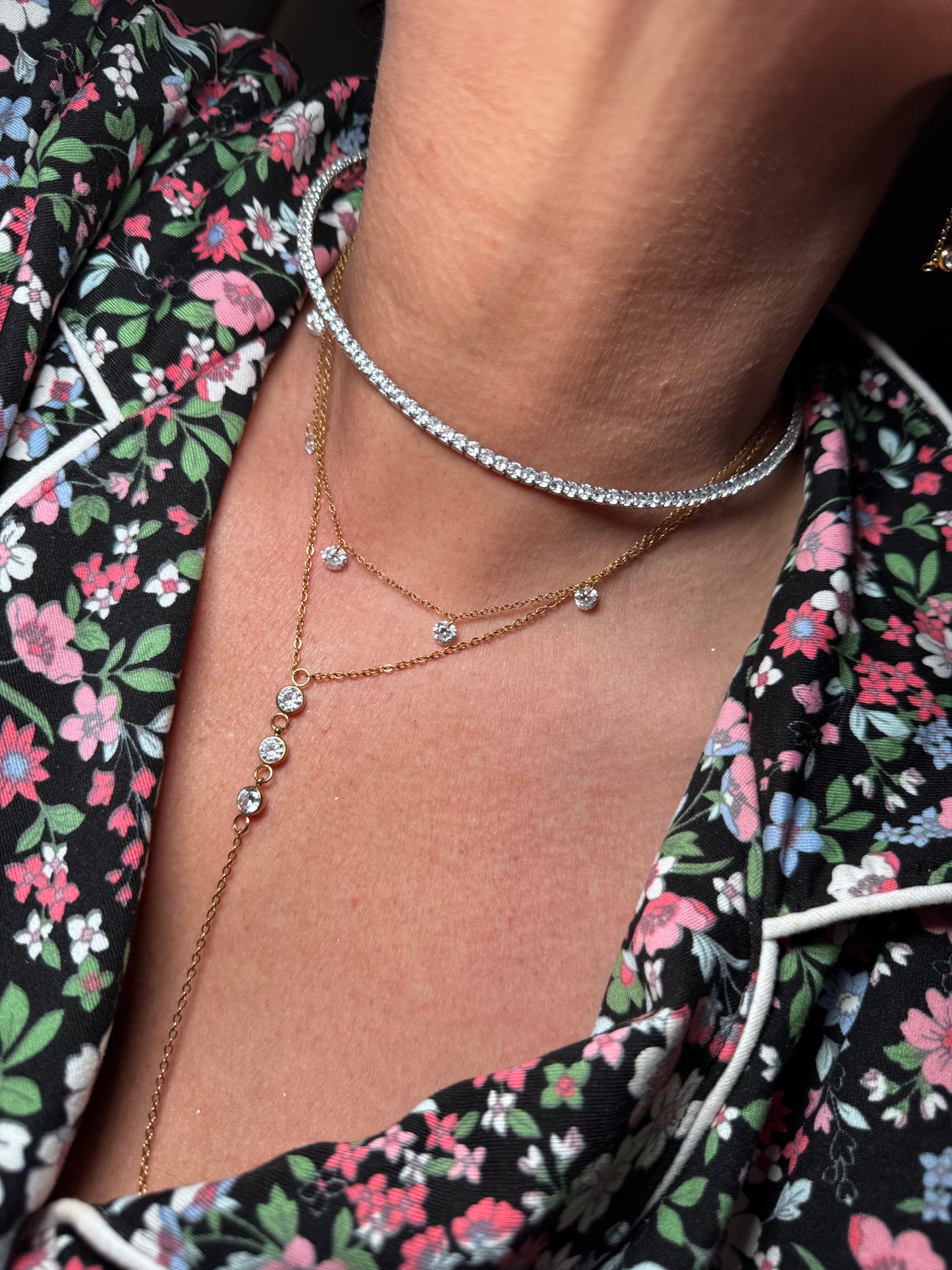 LUX Tennis Tarnish Free Necklace from Chansuttpearls