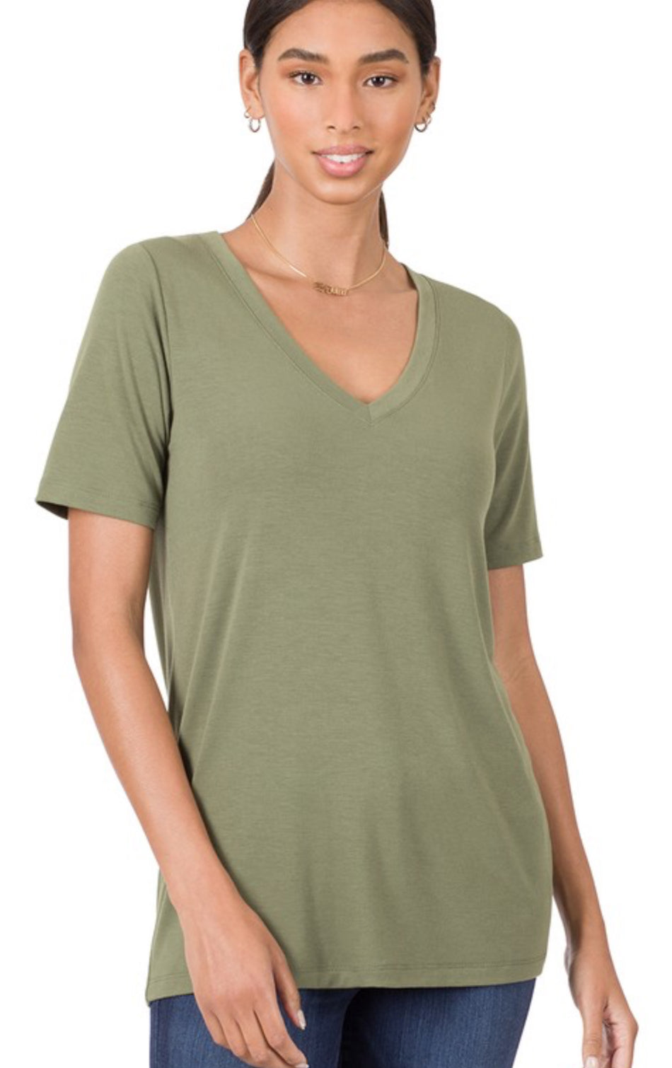Zenana VNECK Basic Tee