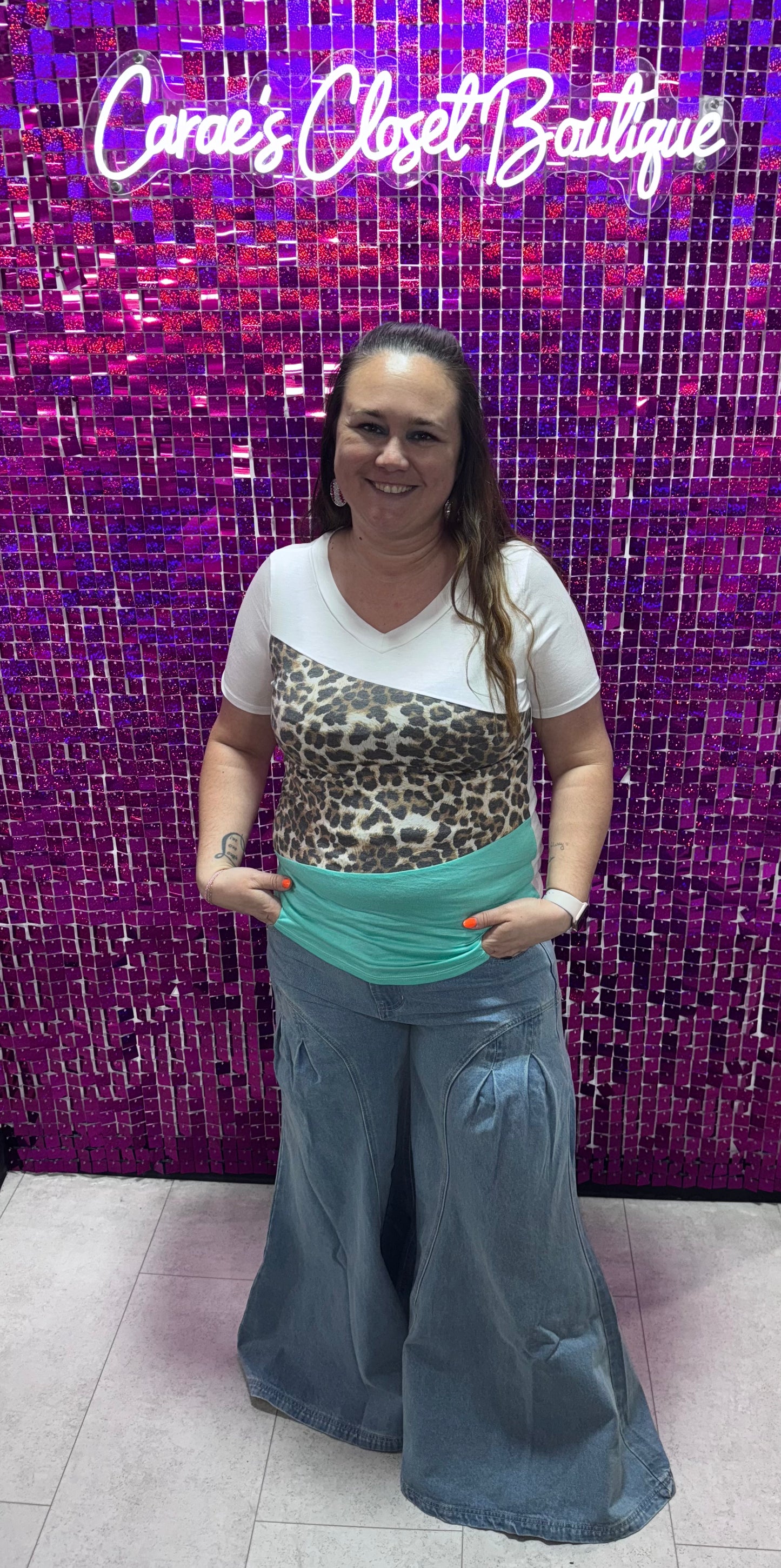 Pleated Wide Jeans BIBI