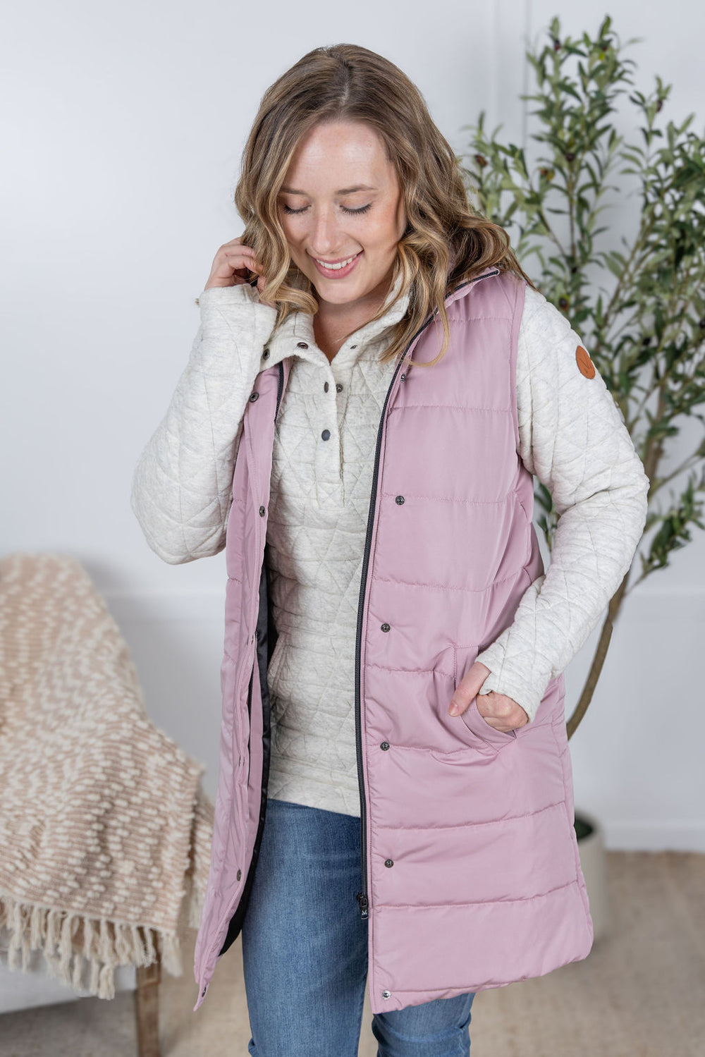 Michelle Mae Harlow Long Blush Vest