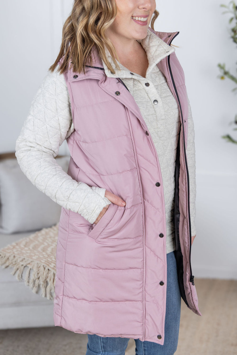 Michelle Mae Harlow Long Blush Vest
