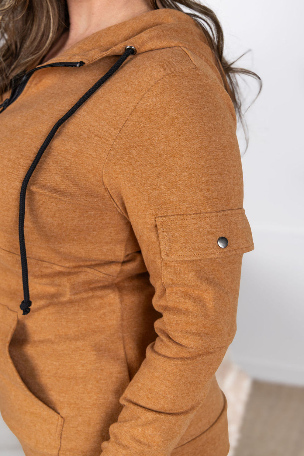 Michelle Mae Pixie Pocket Camel fall Hoodie