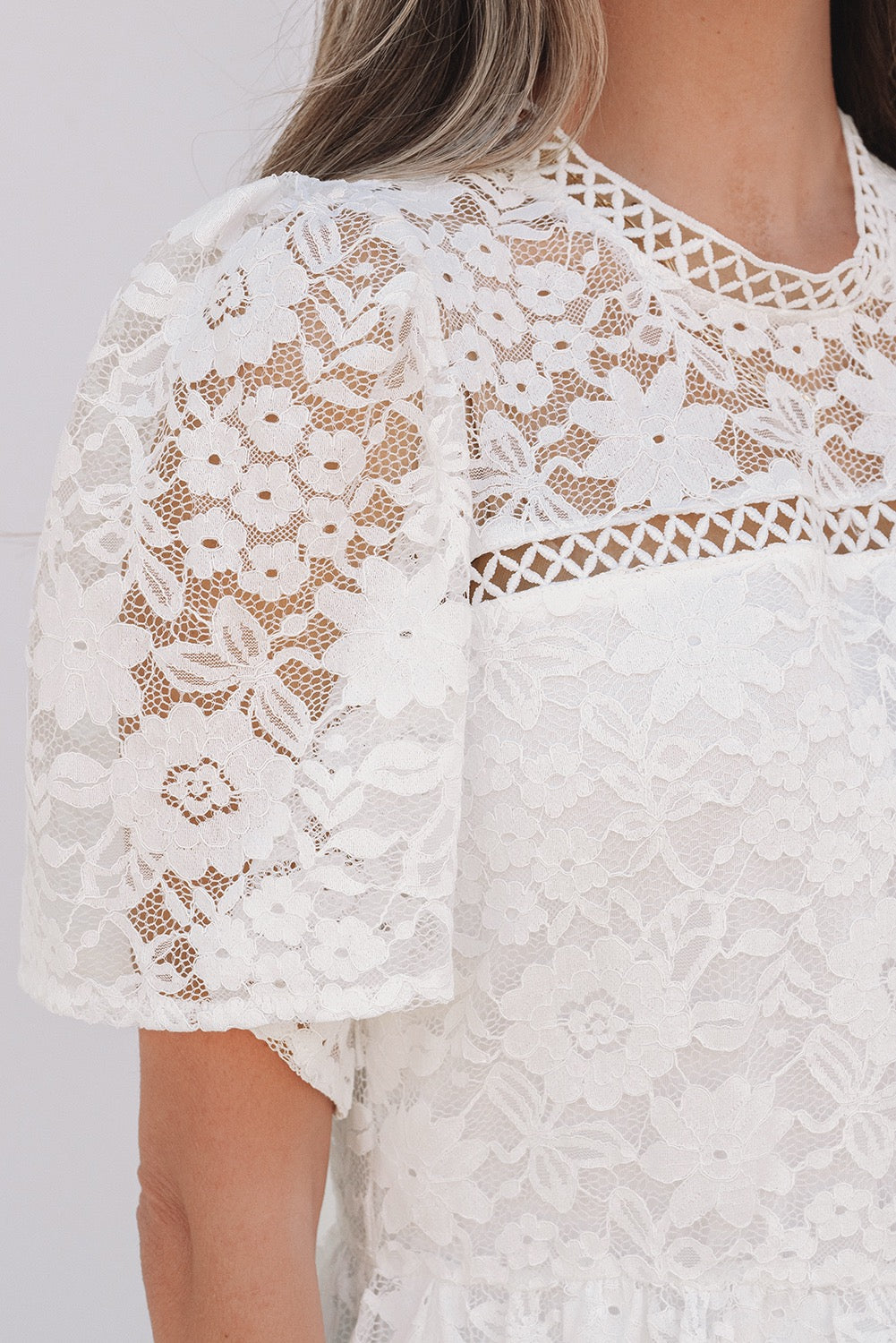 Floral Lace Peplum Top