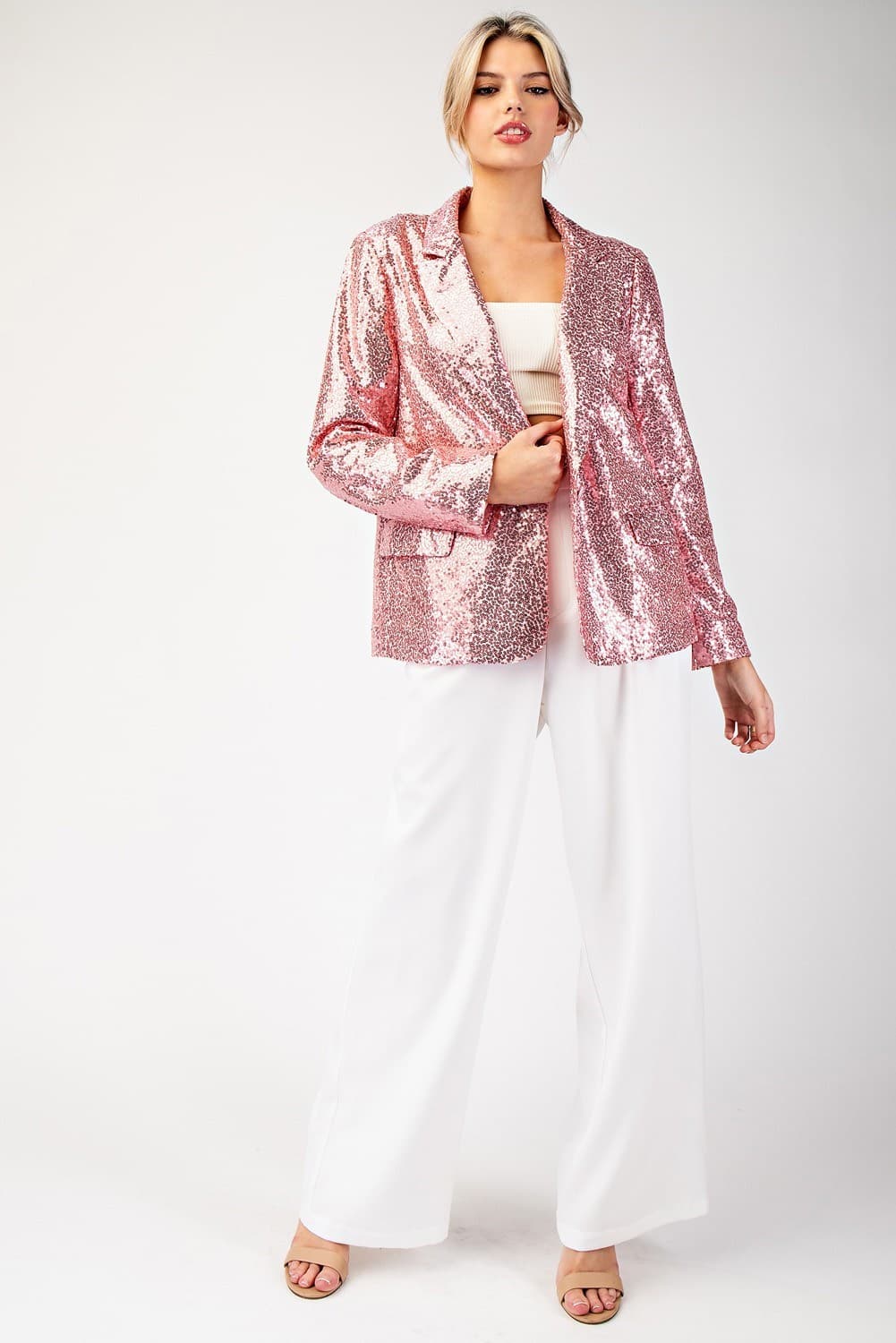 Pink Sequin ee:some Blazer
