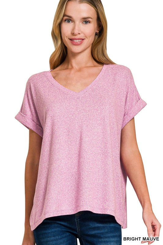Zenana Plush V Neck