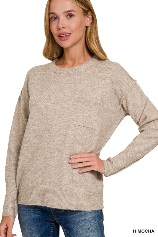 Zenana Round Neck Fall Sweater