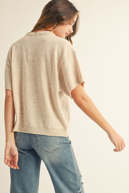 Jodifl Raw Edge Fall Top