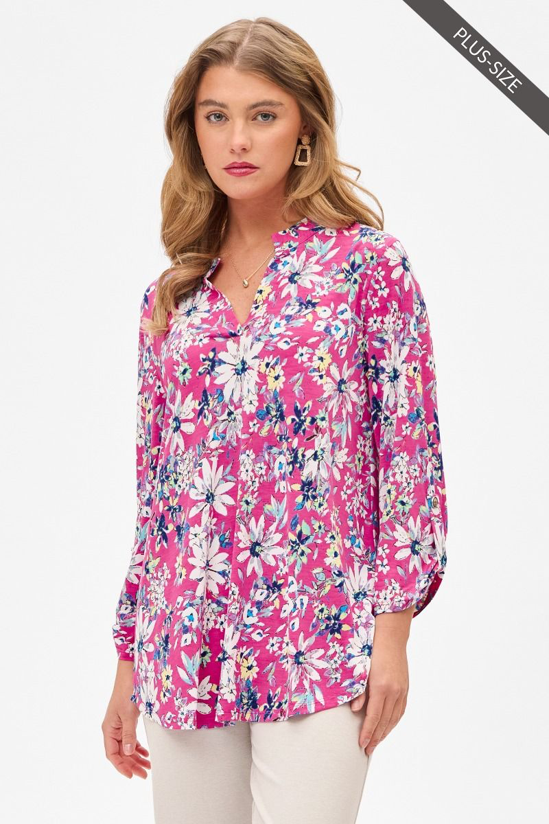 3/4 Sleeve Printed LIZZY Top