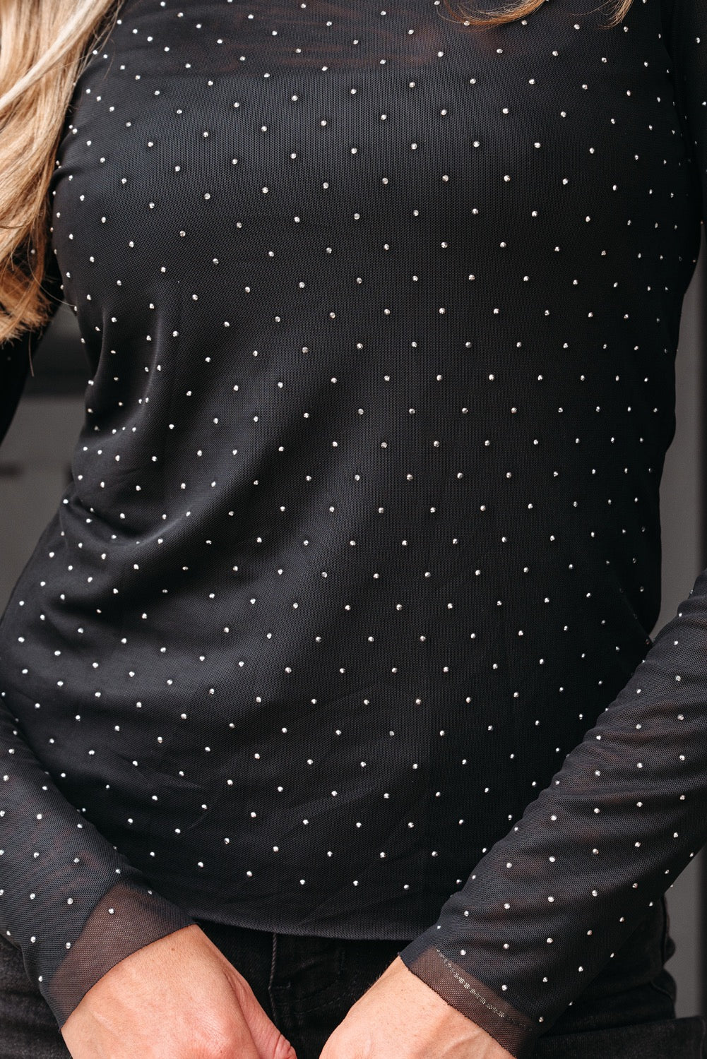Bedazzled Sheer Top