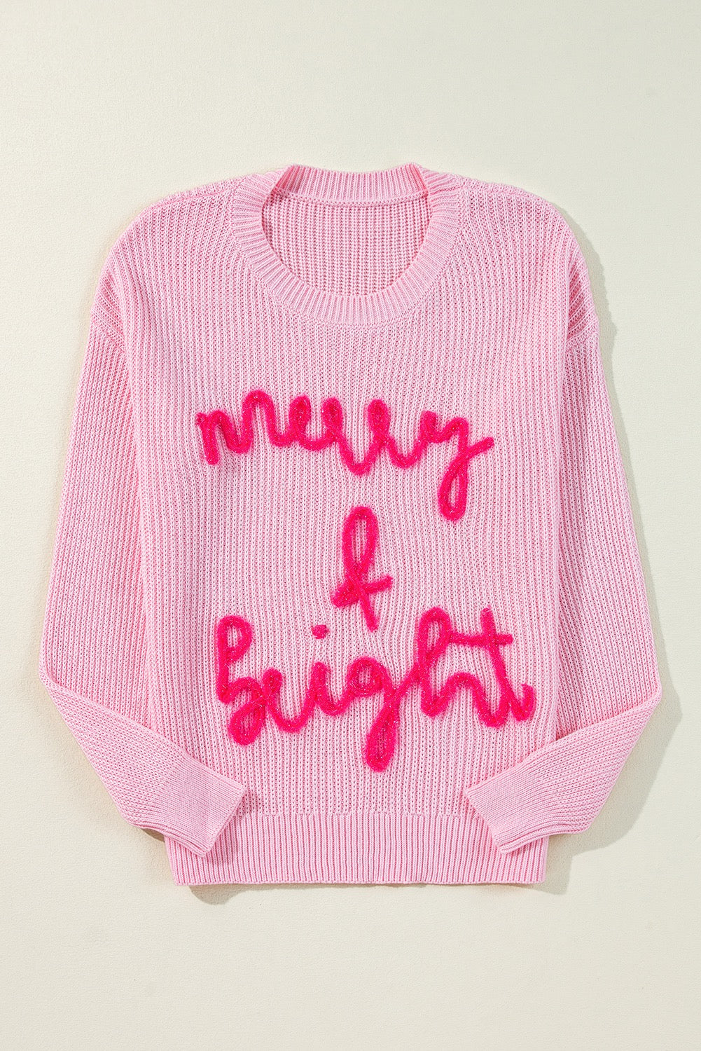 Merry & Bright Pink Sweater