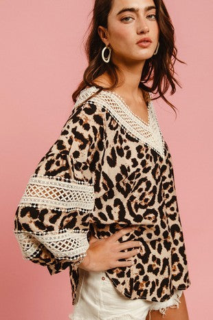 BIBI leopard N crochet top