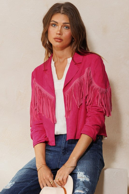 SALE Suede Fringe Jacket