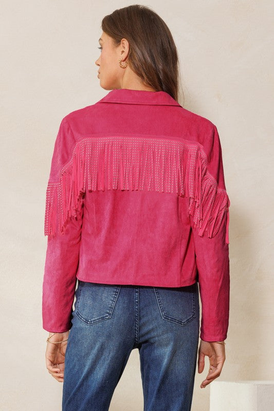 SALE Suede Fringe Jacket