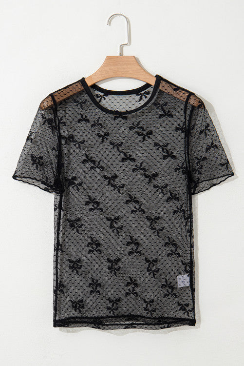 Sheer Bow Tee