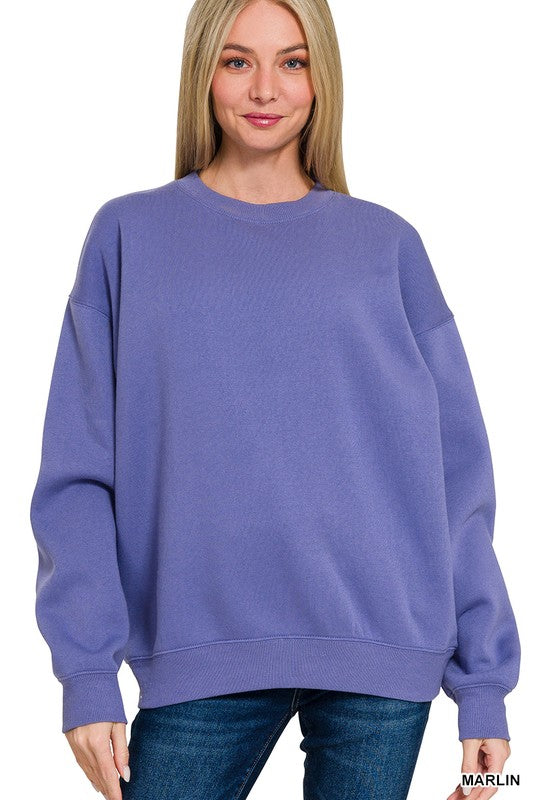 Zenana Fleece Crewneck