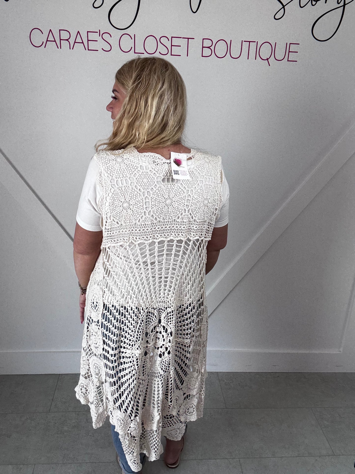 Origami Crochet Boho Vest