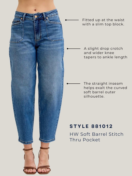 Judy Blue Barrel Jeans