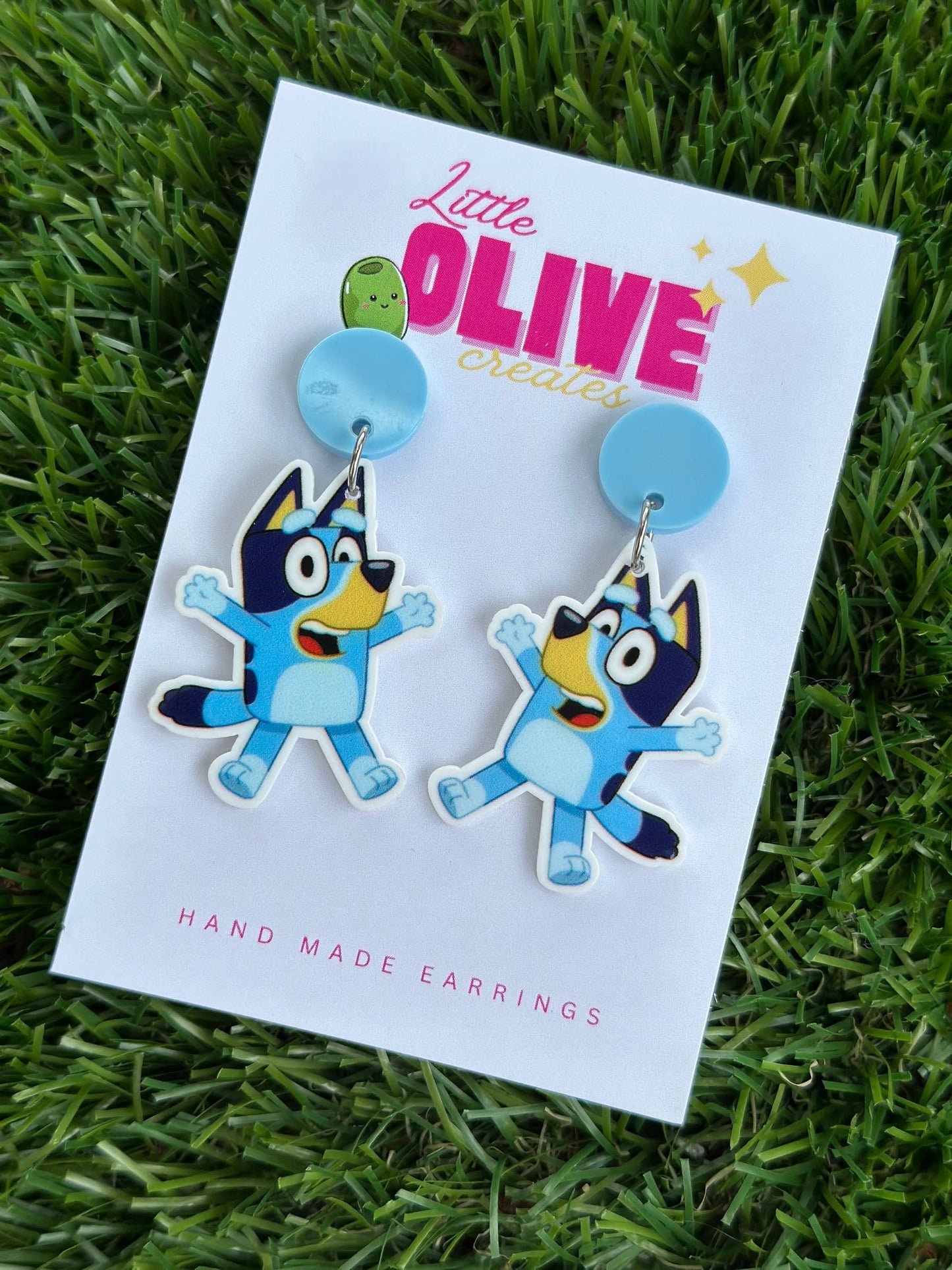 Bluey Dangle Earrings - Playful Whimsical Variations