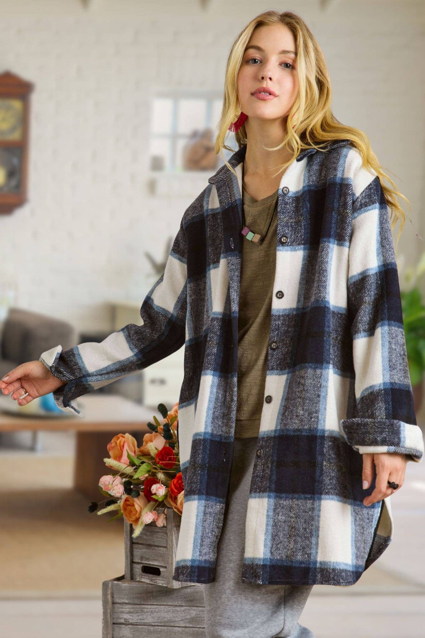 PLAID FLANNEL SHACKET