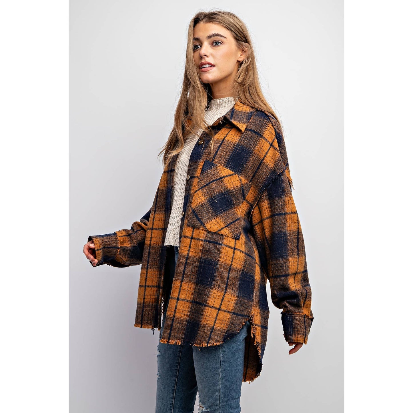 SUPER SOFT PLAID SHACKET