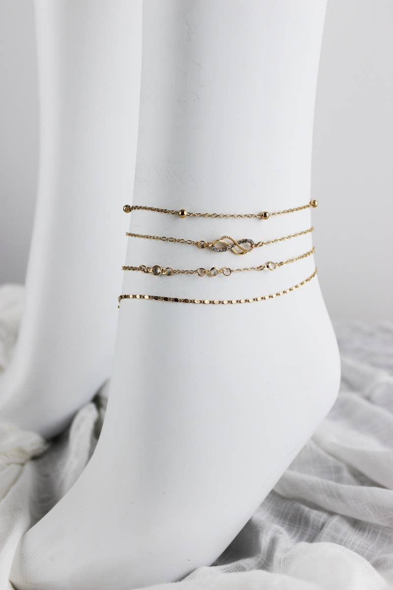 Gold Anklet & Bracelet