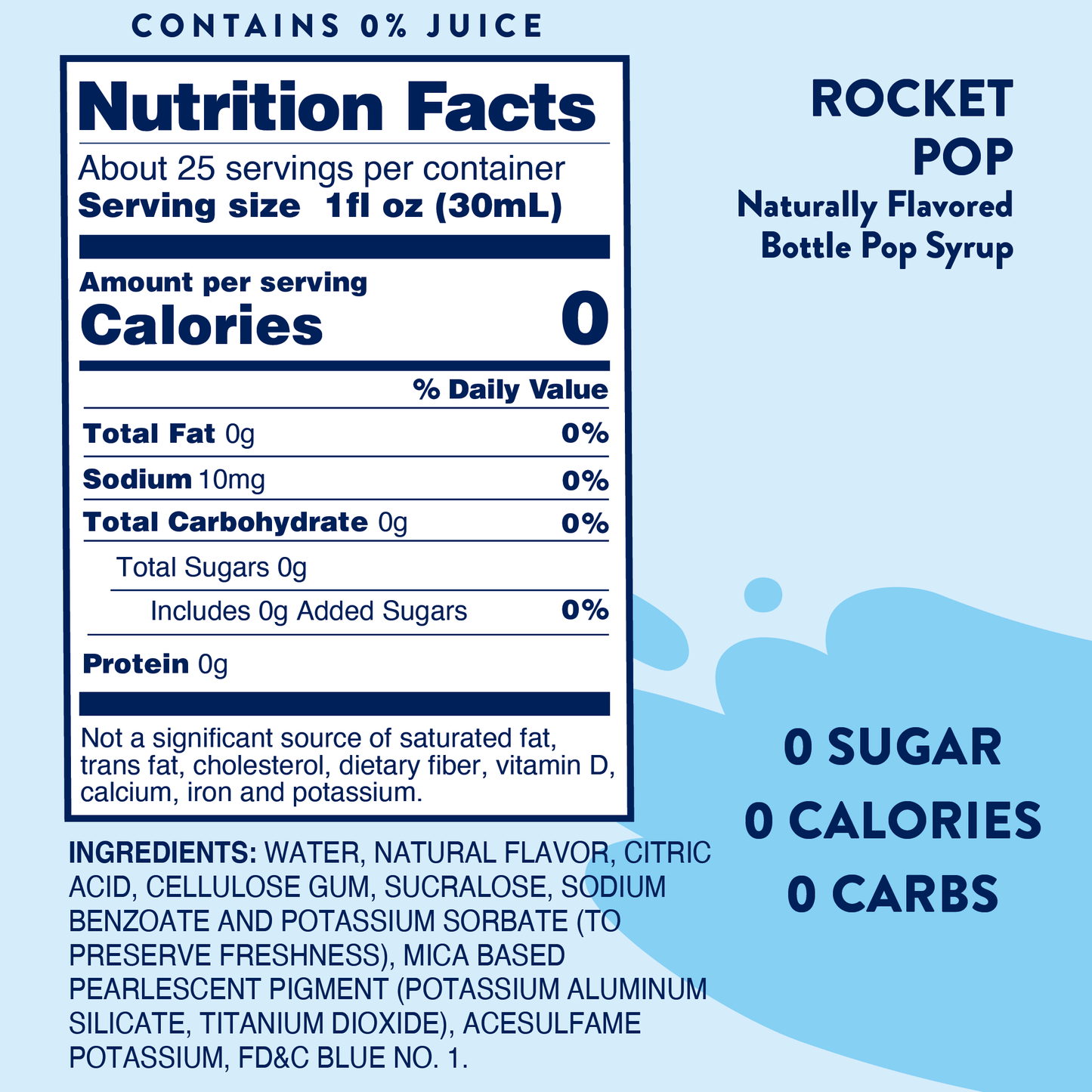 Jordan’s Skinny Sugar Free Rocket Pop Syrup