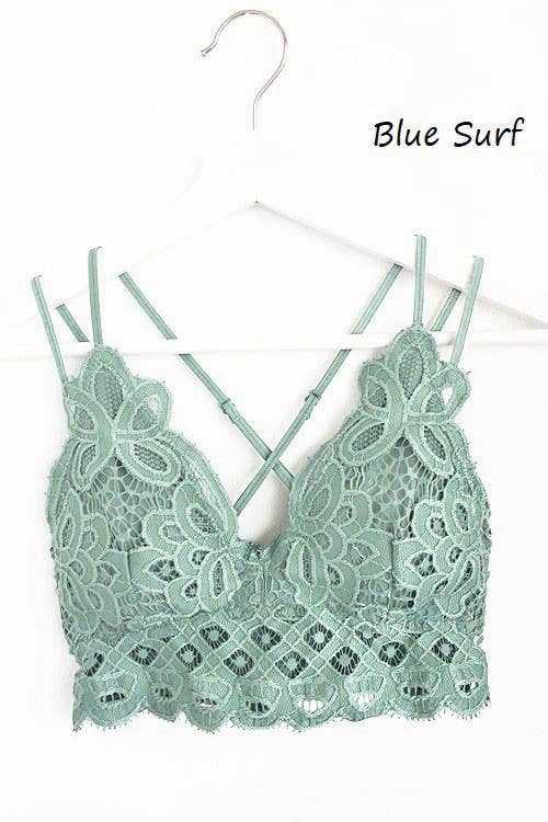 Scalloped Lace Cami Bralette: 2-2-2(S-M-L) / COCOA