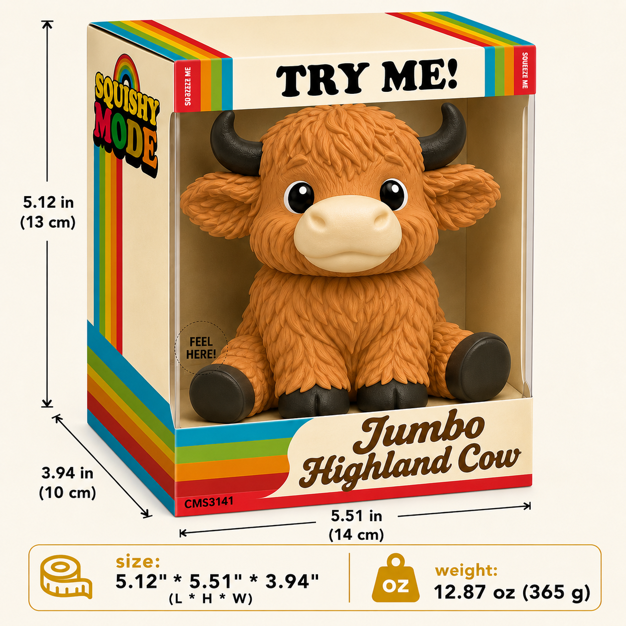 Squishy Mode Jumbo Highland Cow