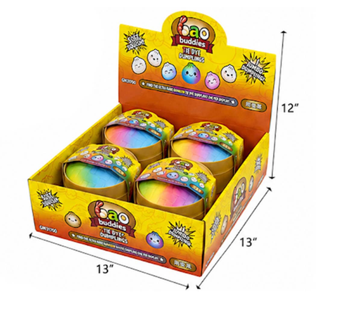 Instock 6” Bao Buddies Jumbo Tie Dye Dumpling Squishy