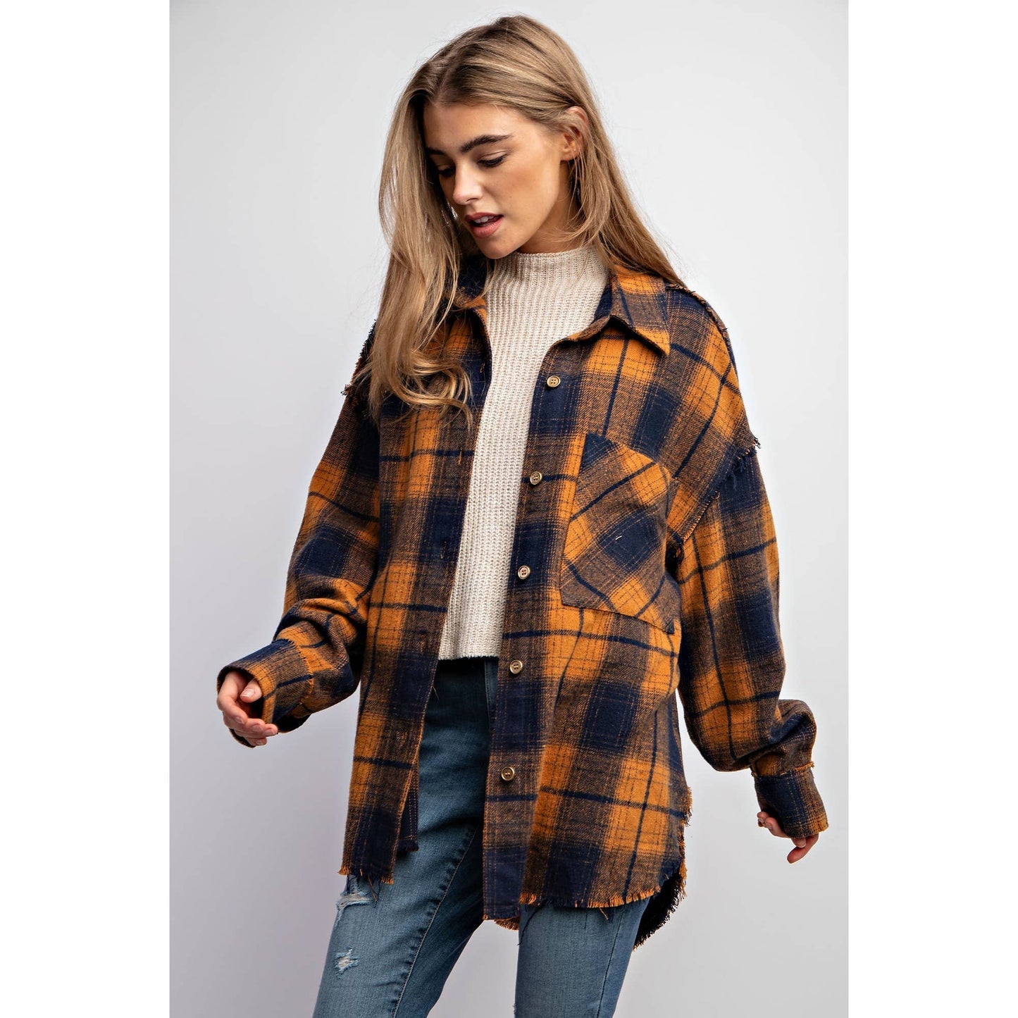 SUPER SOFT PLAID SHACKET