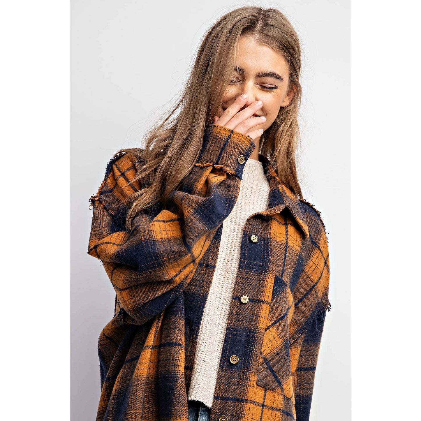 SUPER SOFT PLAID SHACKET