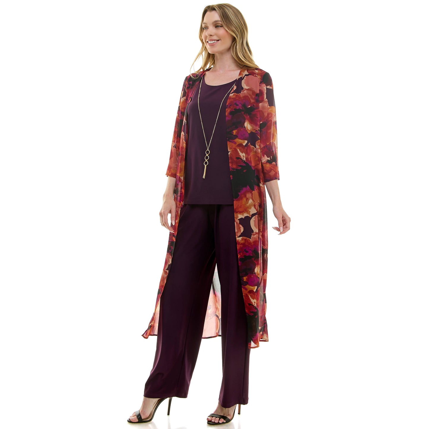 3 PC CARDIGAN STRAIGHT LEG PANT SET