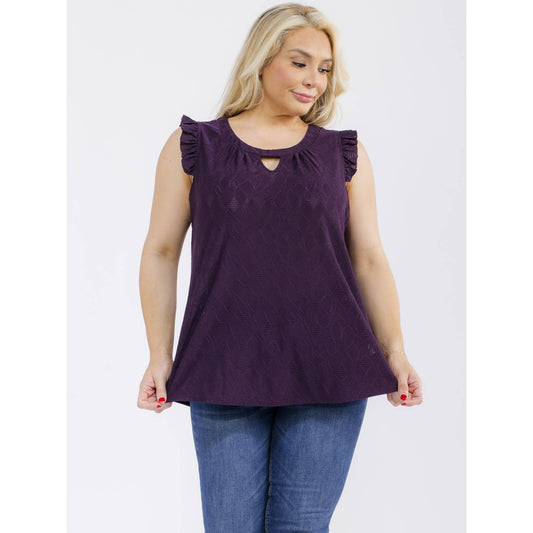 Curvy Ruffle Work Top