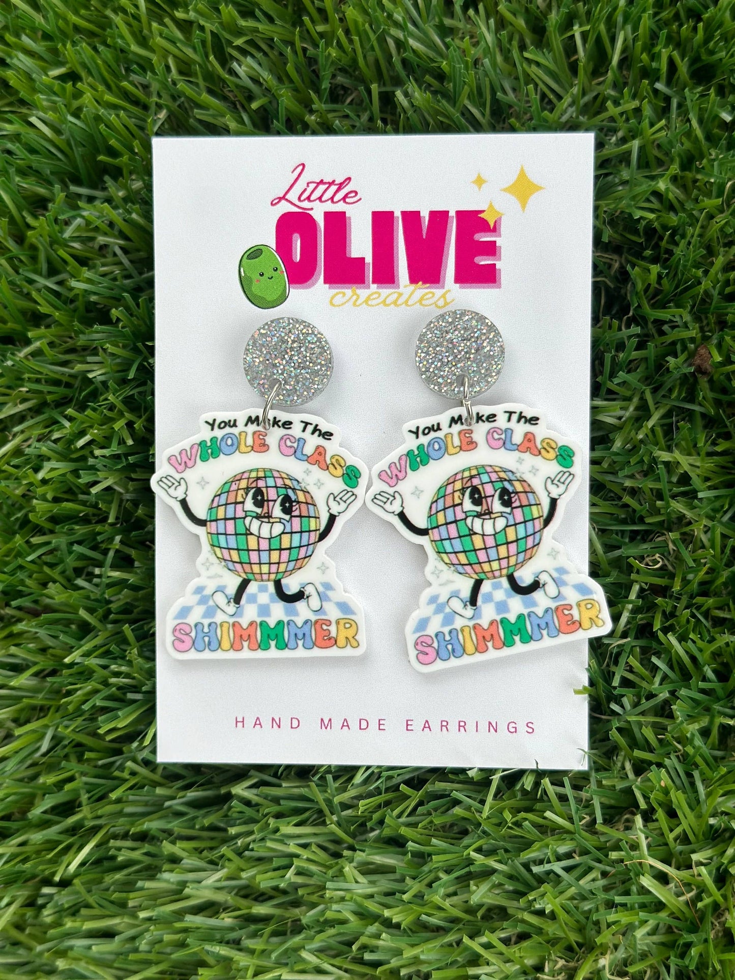 Shimmering Teacher Tribute Earrings: Taylor Swift Inspired