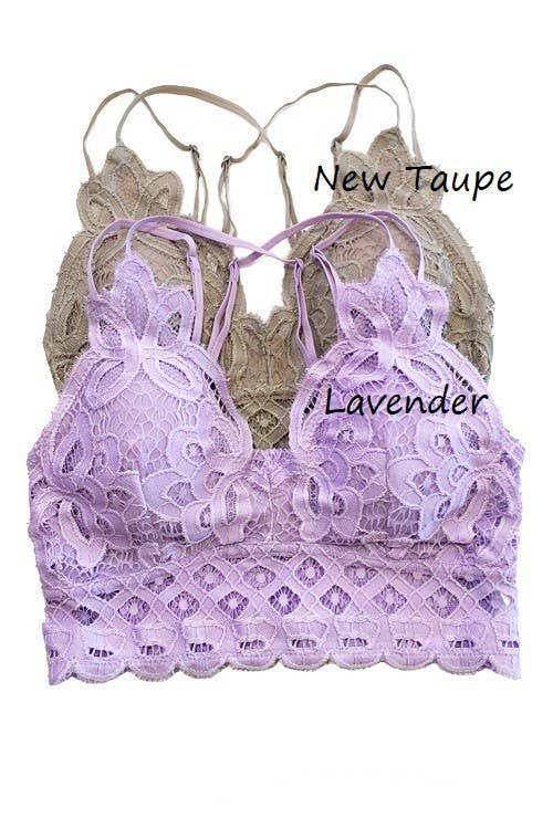 Plus Size Scalloped Lace Cami Bralette